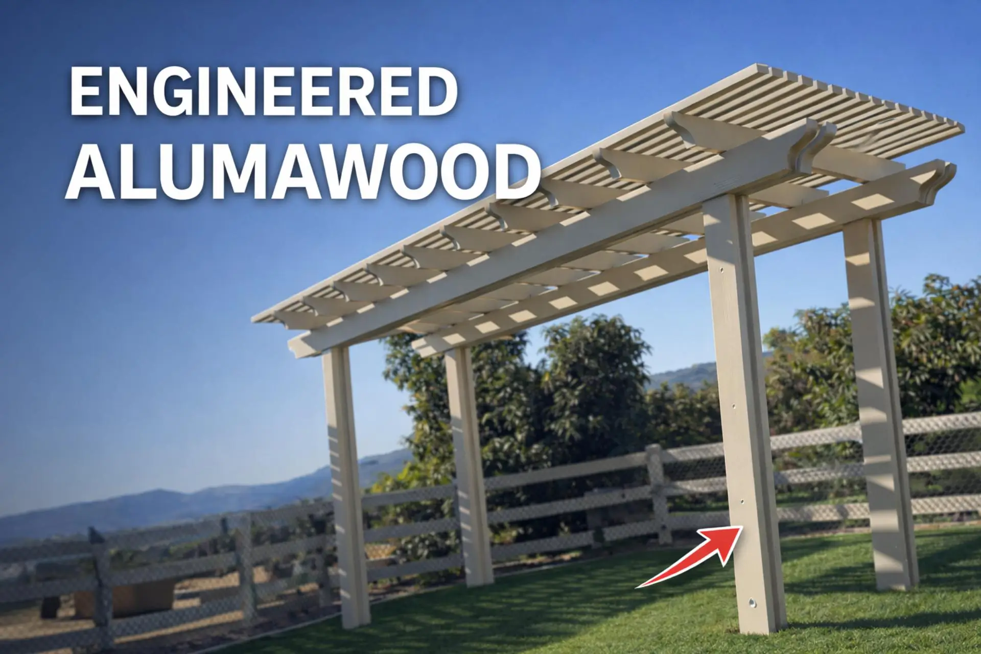 Aluminum Pergola Installation in Jamul, CA 1