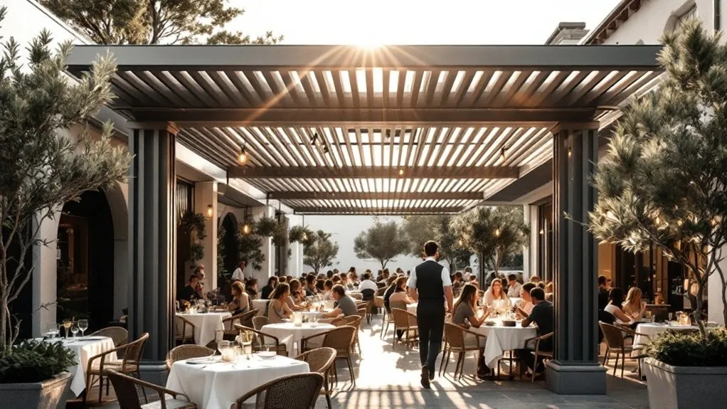 Why Restaurants Choose Louvered Pergolas for Outdoor Seating