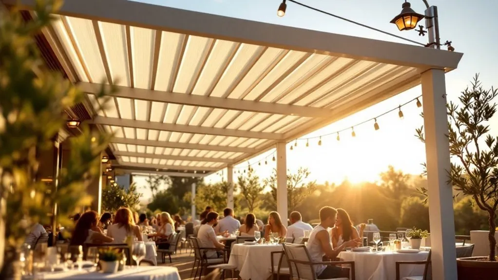 Why Restaurants Choose Louvered Pergolas for Outdoor Seating