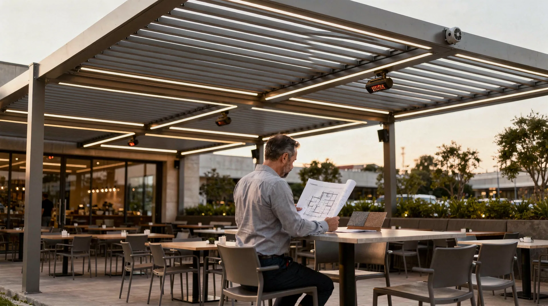 Why Restaurants Choose Louvered Pergolas for Outdoor Seating
