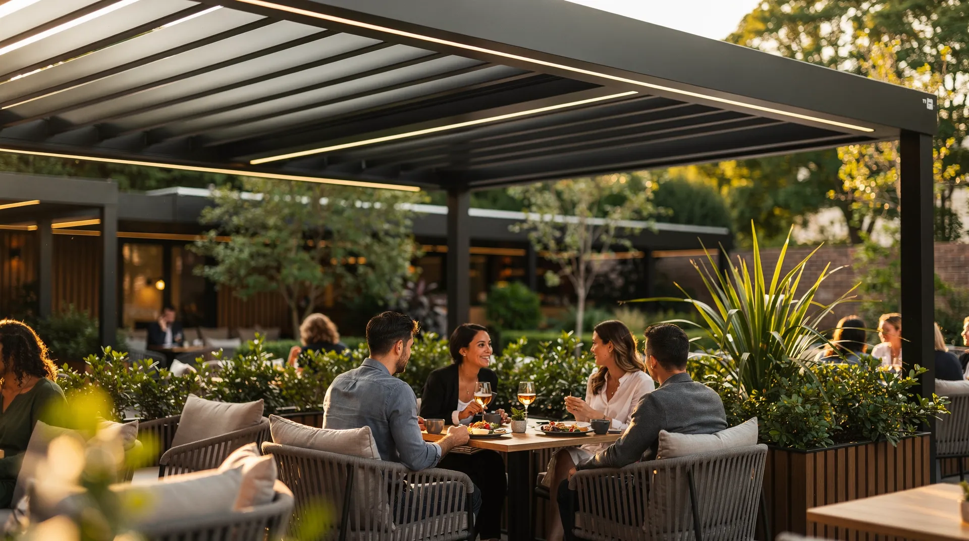 Why Restaurants Choose Louvered Pergolas for Outdoor Seating